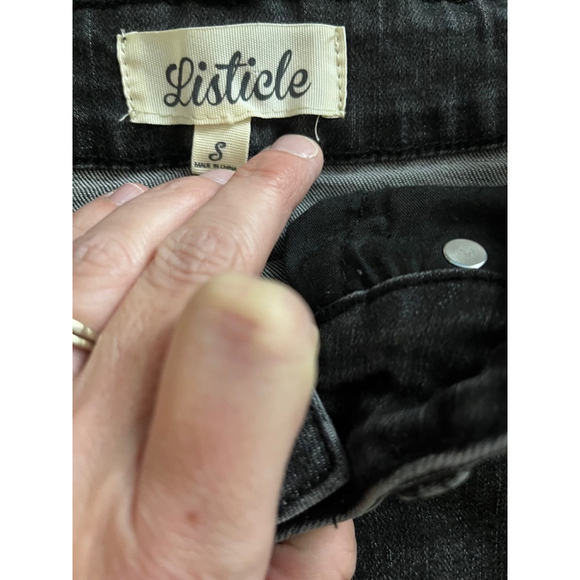 Listicle Denim Skirt, Women’s SZ: S, Black - Picture 8 of 9